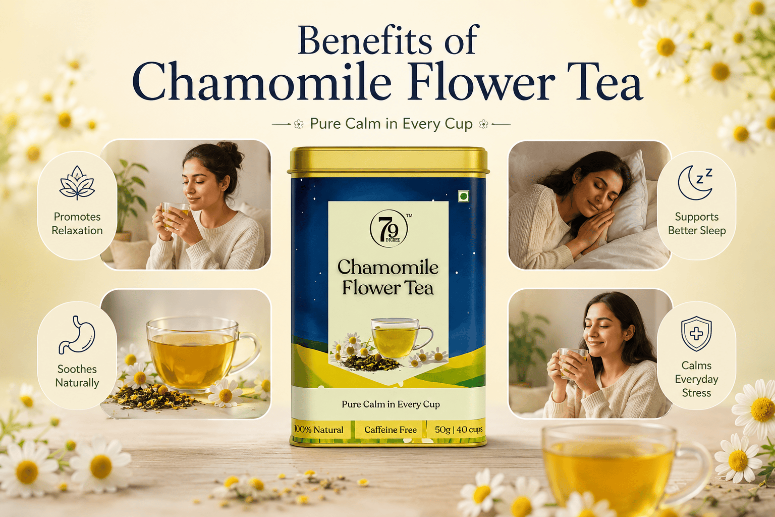 Chamomile Flowers: A Calming Herbal Infusion for Relaxation, Sleep & Everyday Wellness